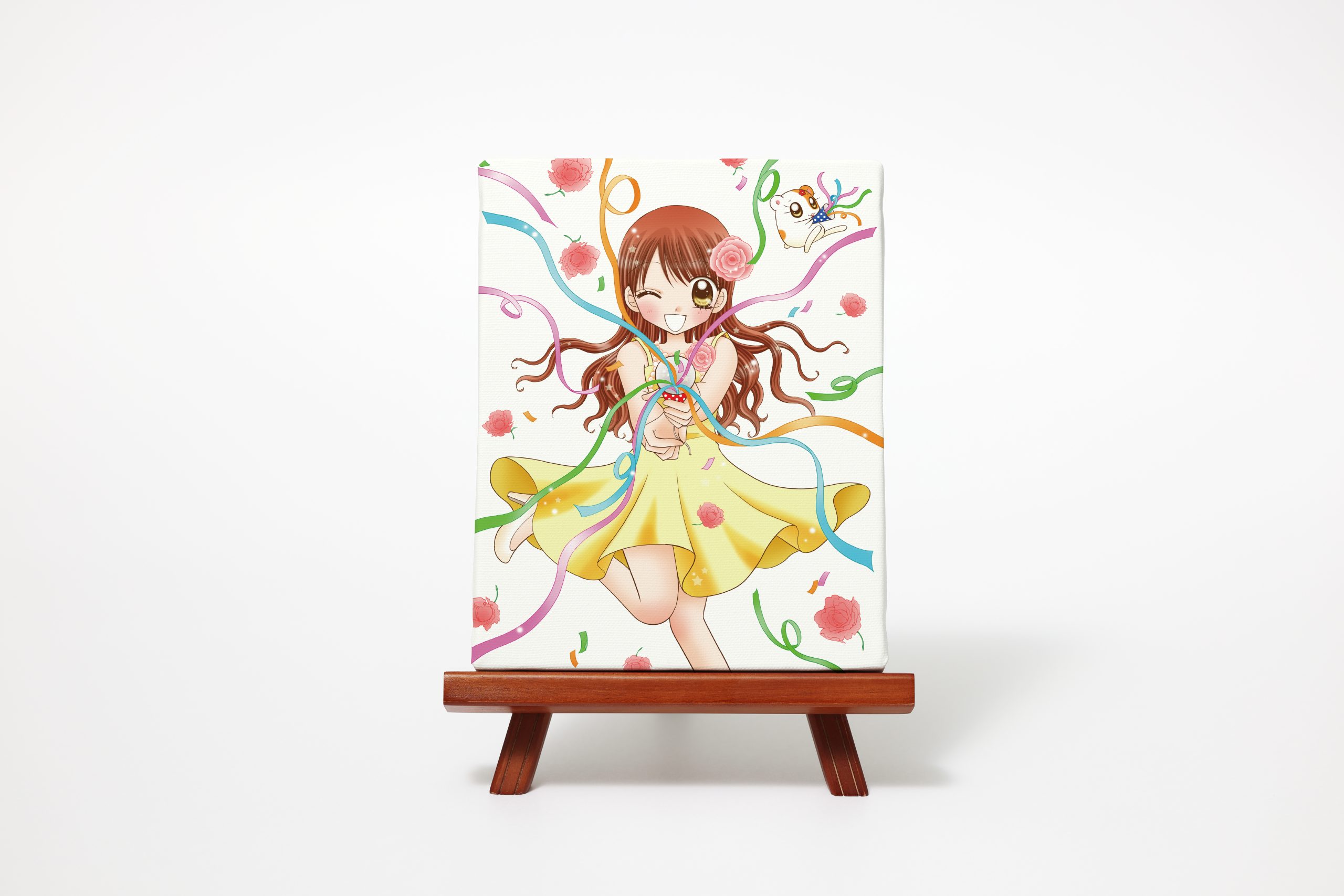 にしむらともこ先生 『極上!! めちゃモテ委員長』 キャンバスアート②未海＆テモテモver.