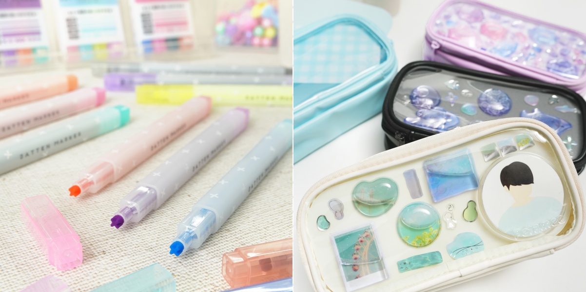 センスが光る♡ 最新ステショに注目～！！ペン先が「×」になったマーカーペン、お気に入りのシールを貼ってデコれるペンケースが新発売☆